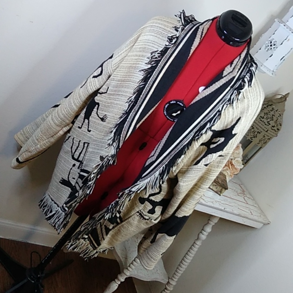 Vintage It's In The Bag Tapestry or Blanket Jacket